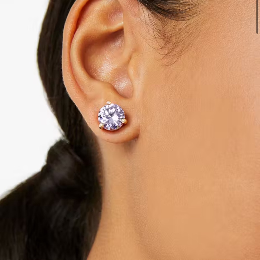 NWT Kate Spade Rise and Shine Stud
Earrings Clear Gold - Pink Bag